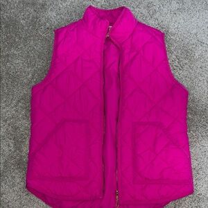 Vibrant Pink J Crew Quilted Vest